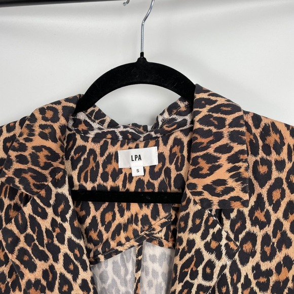 LPA Revolve Sienna Leopard Open Front Luxury Duster Coat Mob Wife Glam Small - Picture 6 of 10